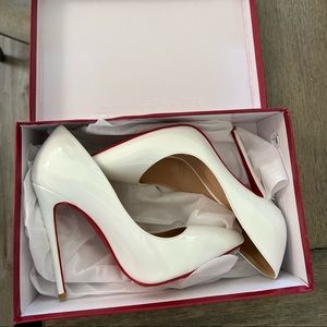 White red Bottom 120mm stiletto heels